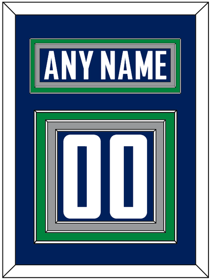 Vancouver Nameplate & Number (Back) - Home Blue - Premier Tier 4