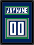 Vancouver Nameplate & Number (Back) - Home Blue - Triple Mat 4