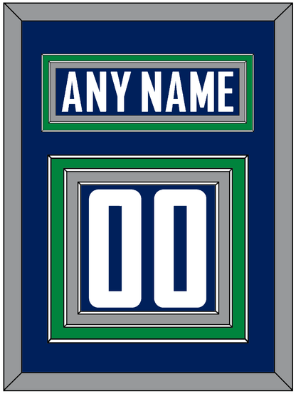 Vancouver Nameplate & Number (Back) - Home Blue - Premier Tier 4