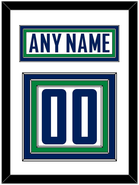 Vancouver Nameplate & Number (Back) - Road White - Triple Mat 1