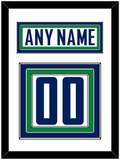 Vancouver Nameplate & Number (Back) - Road White - Triple Mat 1