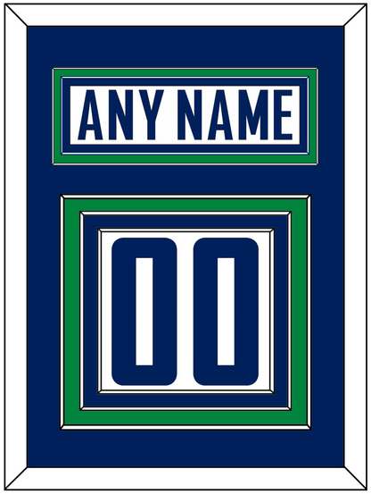 Vancouver Nameplate & Number (Back) - Road White - Premier Tier 2