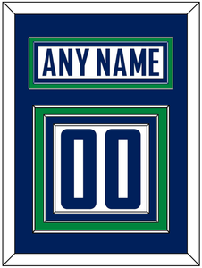 Vancouver Nameplate & Number (Back) - Road White - Triple Mat 2