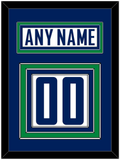 Vancouver Nameplate & Number (Back) - Road White - Triple Mat 2