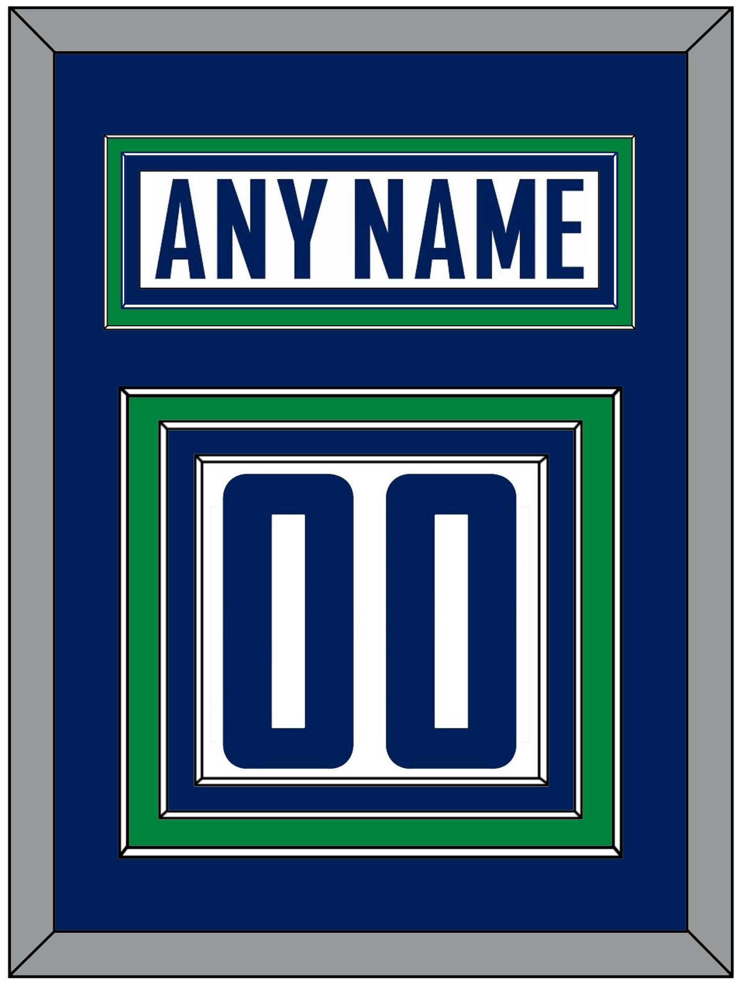 Vancouver Nameplate & Number (Back) - Road White - Premier Tier 2