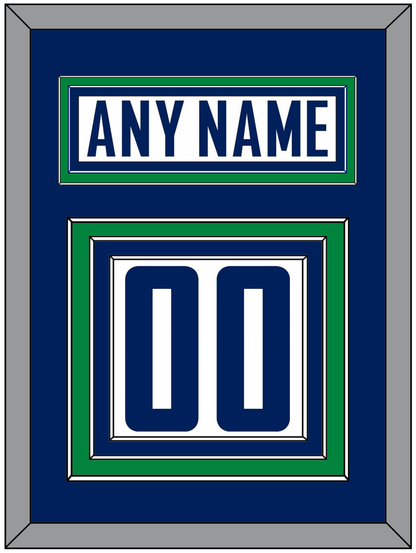 Vancouver Nameplate & Number (Back) - Road White - Premier Tier 2