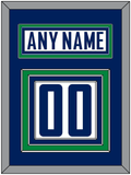 Vancouver Nameplate & Number (Back) - Road White - Triple Mat 2