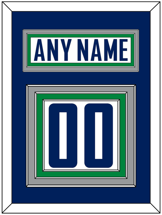 Vancouver Nameplate & Number (Back) - Road White - Premier Tier 3