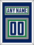 Vancouver Nameplate & Number (Back) - Road White - Triple Mat 3