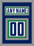 Vancouver Nameplate & Number (Back) - Road White - Triple Mat 3