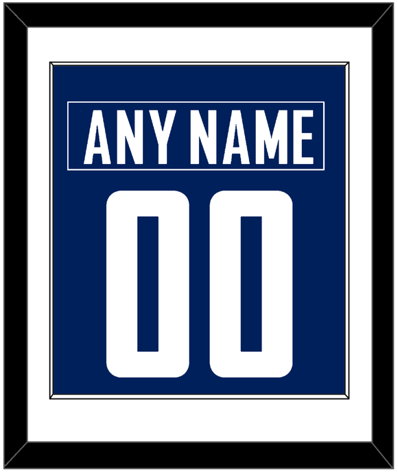 Vancouver Nameplate & Number (Back) Combined - Home Blue - Single Mat 1