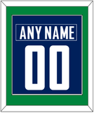 Vancouver Nameplate & Number (Back) Combined - Home Blue - Single Mat 2