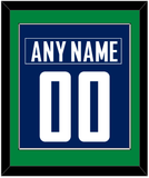 Vancouver Nameplate & Number (Back) Combined - Home Blue - Single Mat 2