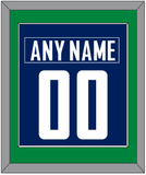 Vancouver Nameplate & Number (Back) Combined - Home Blue - Single Mat 2