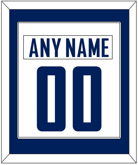 Vancouver Nameplate & Number (Back) Combined - Road White - Single Mat 1