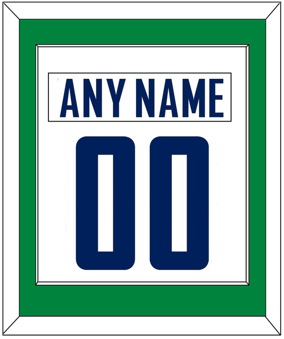 Vancouver Nameplate & Number (Back) Combined - Road White - Single Mat 2