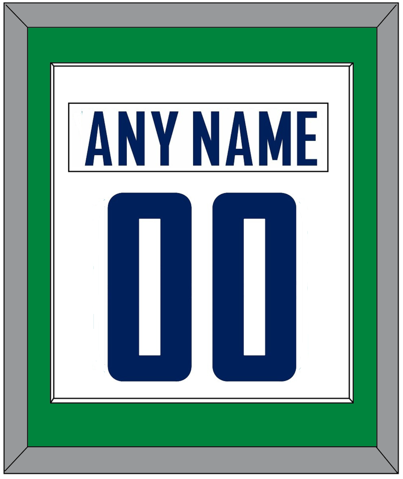 Vancouver Nameplate & Number (Back) Combined - Road White - Essential Tier 2