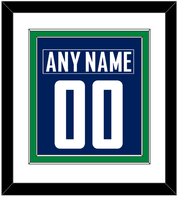 Vancouver Nameplate & Number (Back) Combined - Home Blue - Double Mat 1