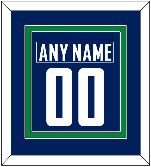 Vancouver Nameplate & Number (Back) Combined - Home Blue - Double Mat 2