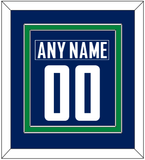 Vancouver Nameplate & Number (Back) Combined - Home Blue - Double Mat 2