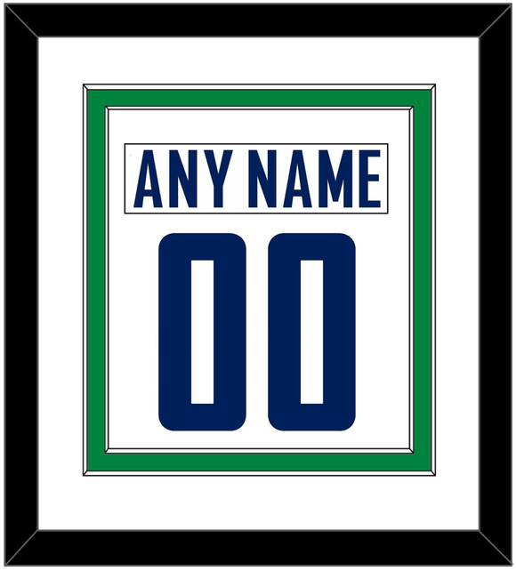 Vancouver Nameplate & Number (Back) Combined - Road White - Double Mat 1