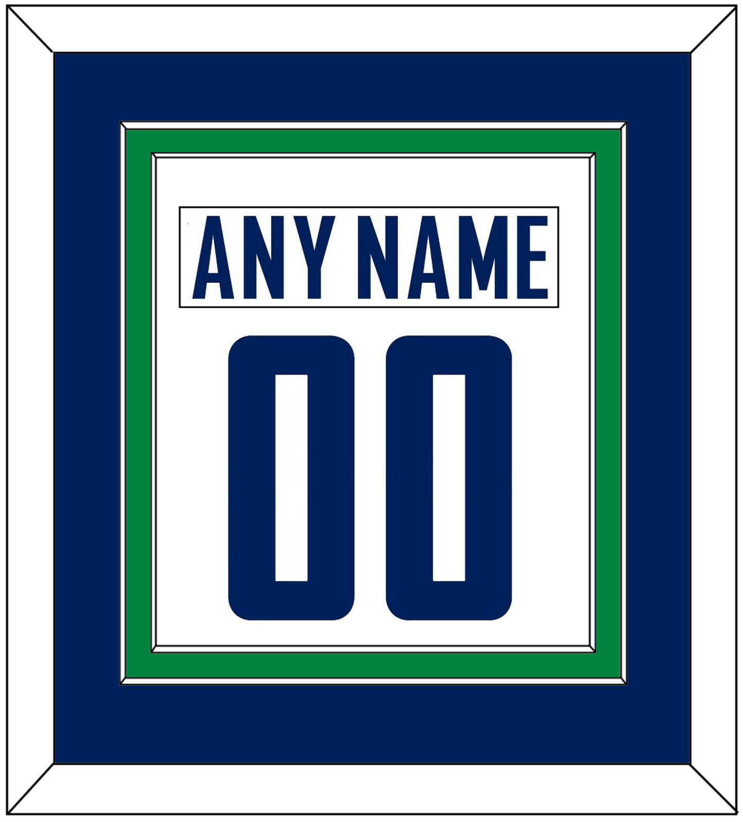 Vancouver Nameplate & Number (Back) Combined - Road White - Signature Tier 2