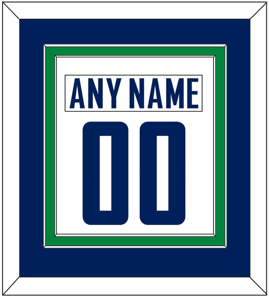 Vancouver Nameplate & Number (Back) Combined - Road White - Signature Tier 2