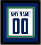 Vancouver Nameplate & Number (Back) Combined - Road White - Double Mat 2