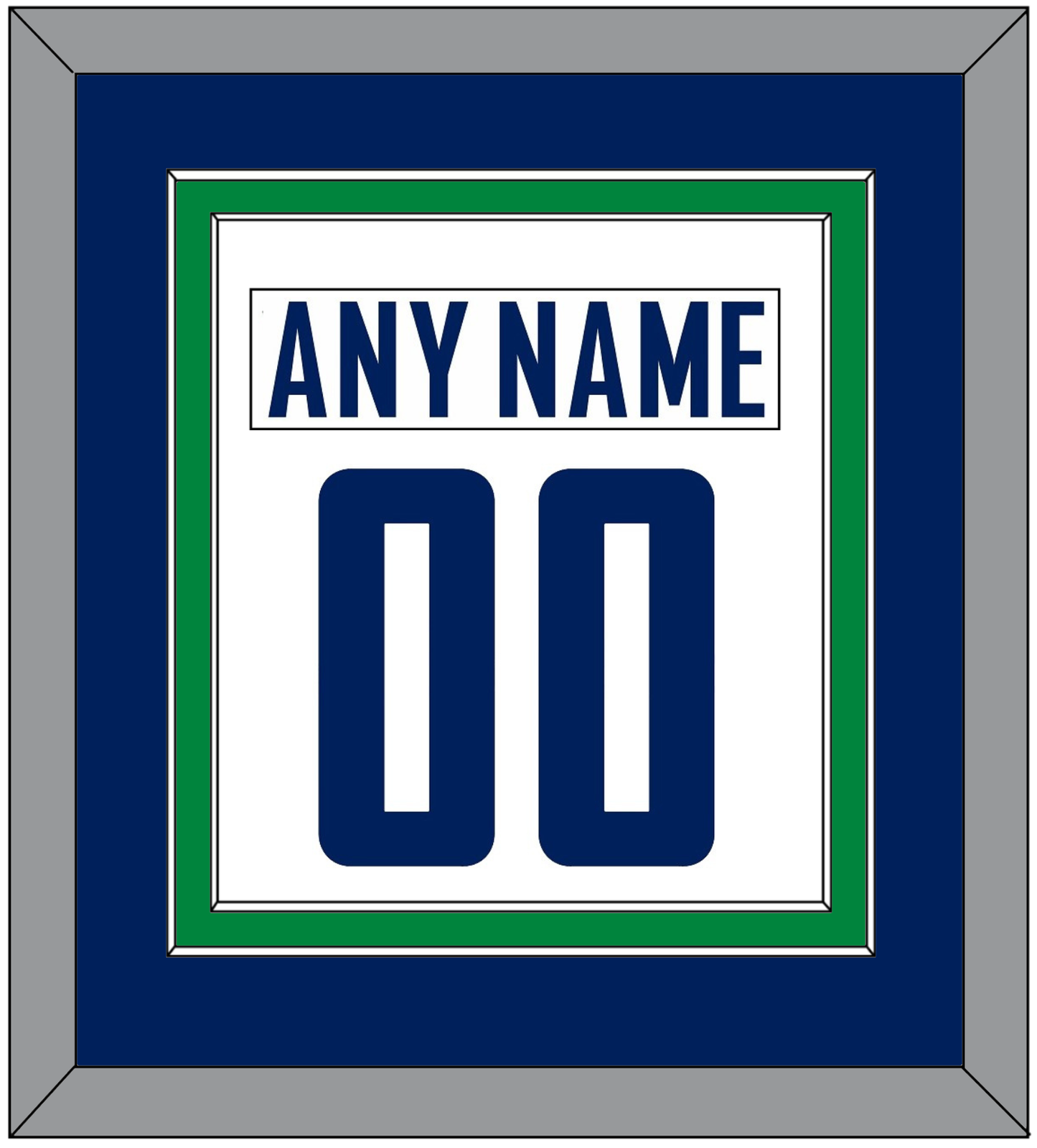 Vancouver Nameplate & Number (Back) Combined - Road White - Signature Tier 2