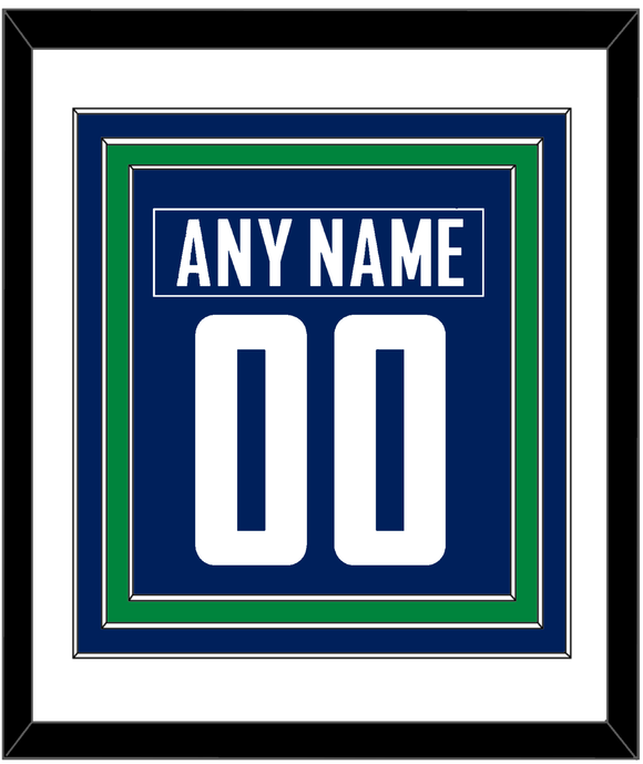 Vancouver Nameplate & Number (Back) Combined - Home Blue - Triple Mat 1