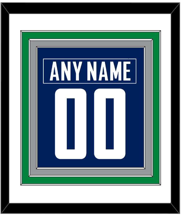 Vancouver Nameplate & Number (Back) Combined - Home Blue - Triple Mat 2