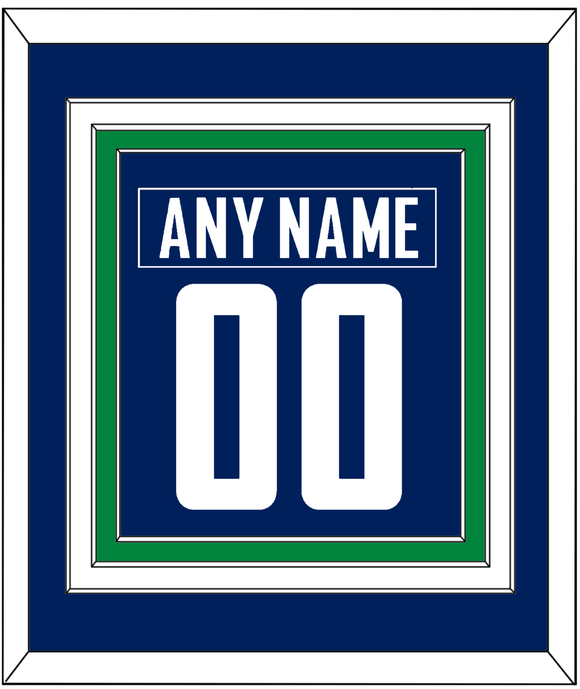 Vancouver Nameplate & Number (Back) Combined - Home Blue - Triple Mat 3