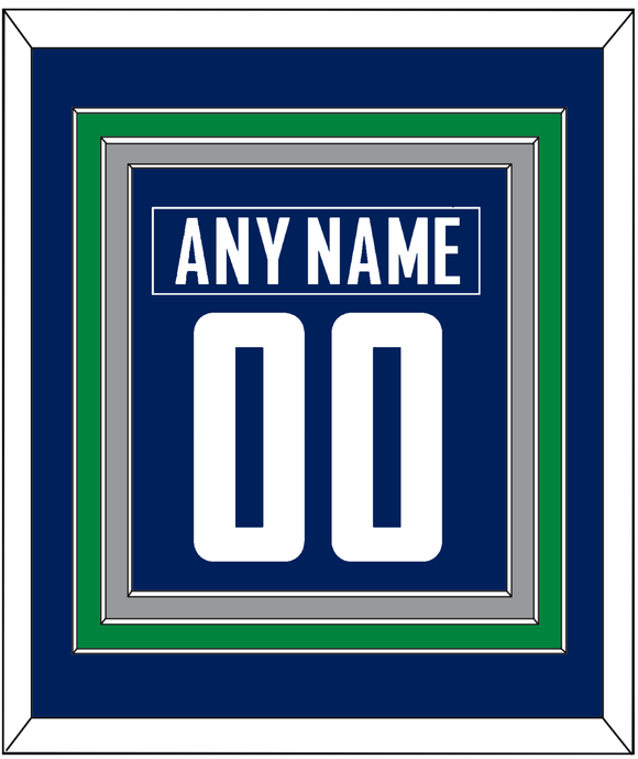Vancouver Nameplate & Number (Back) Combined - Home Blue - Triple Mat 4