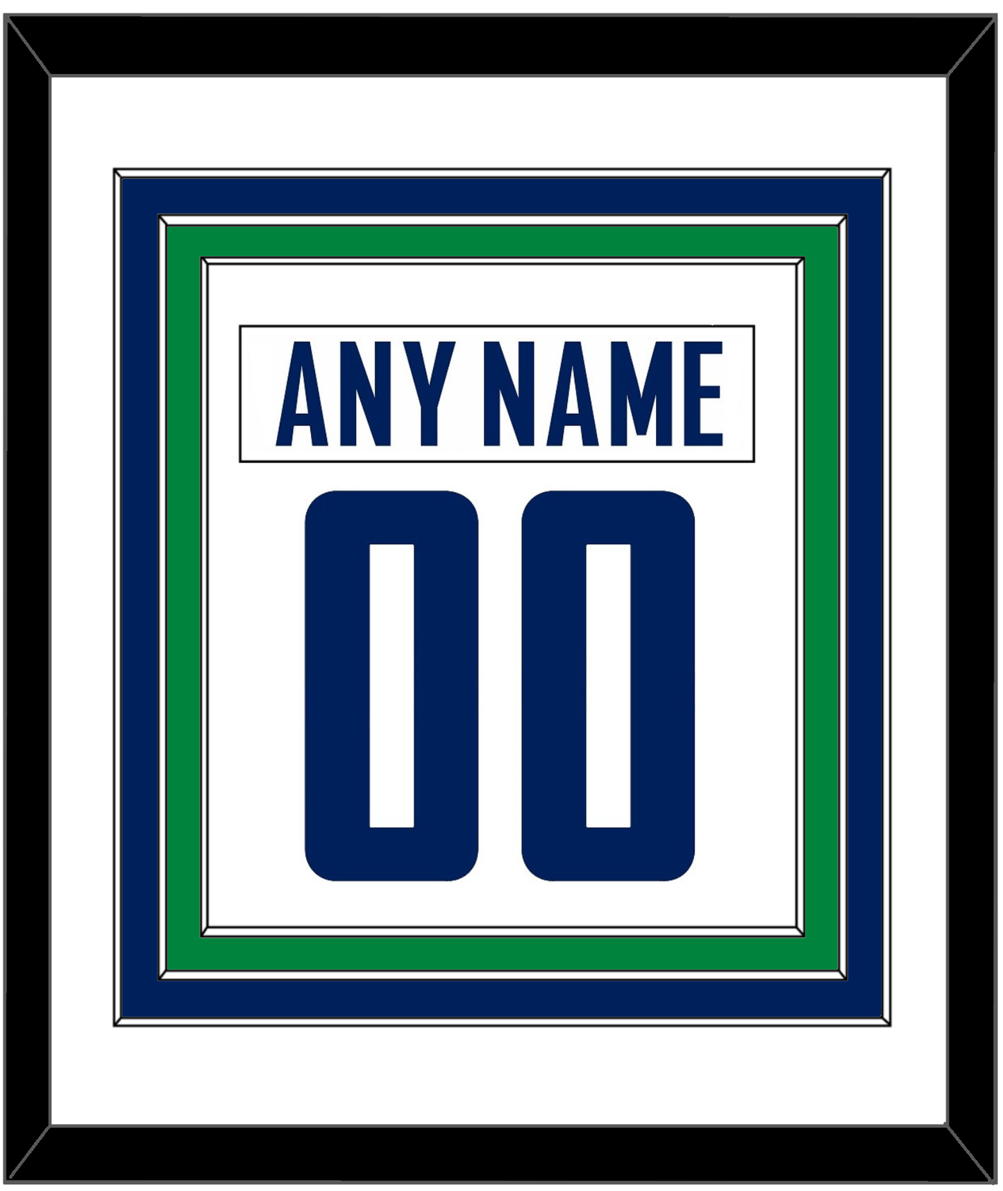 Vancouver Nameplate & Number (Back) Combined - Road White - Premier Tier 1