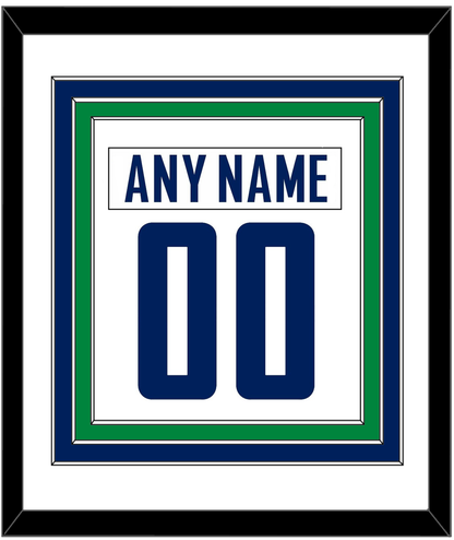 Vancouver Nameplate & Number (Back) Combined - Road White - Premier Tier 1