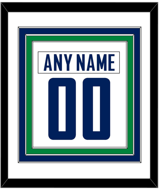 Vancouver Nameplate & Number (Back) Combined - Road White - Premier Tier 1