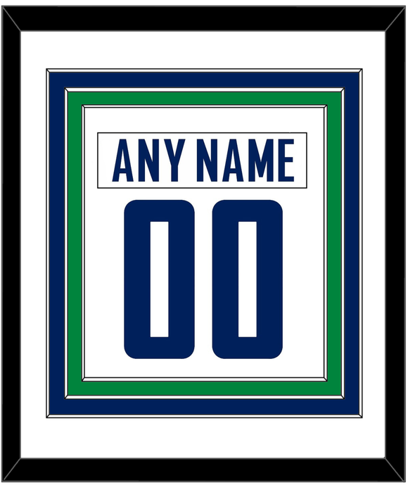 Vancouver Nameplate & Number (Back) Combined - Road White - Triple Mat 1