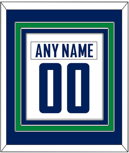 Vancouver Nameplate & Number (Back) Combined - Road White - Premier Tier 2