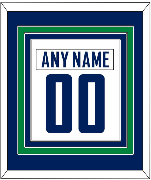 Vancouver Nameplate & Number (Back) Combined - Road White - Premier Tier 2