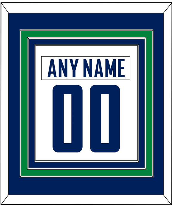 Vancouver Nameplate & Number (Back) Combined - Road White - Triple Mat 2