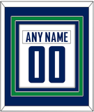 Vancouver Nameplate & Number (Back) Combined - Road White - Triple Mat 2