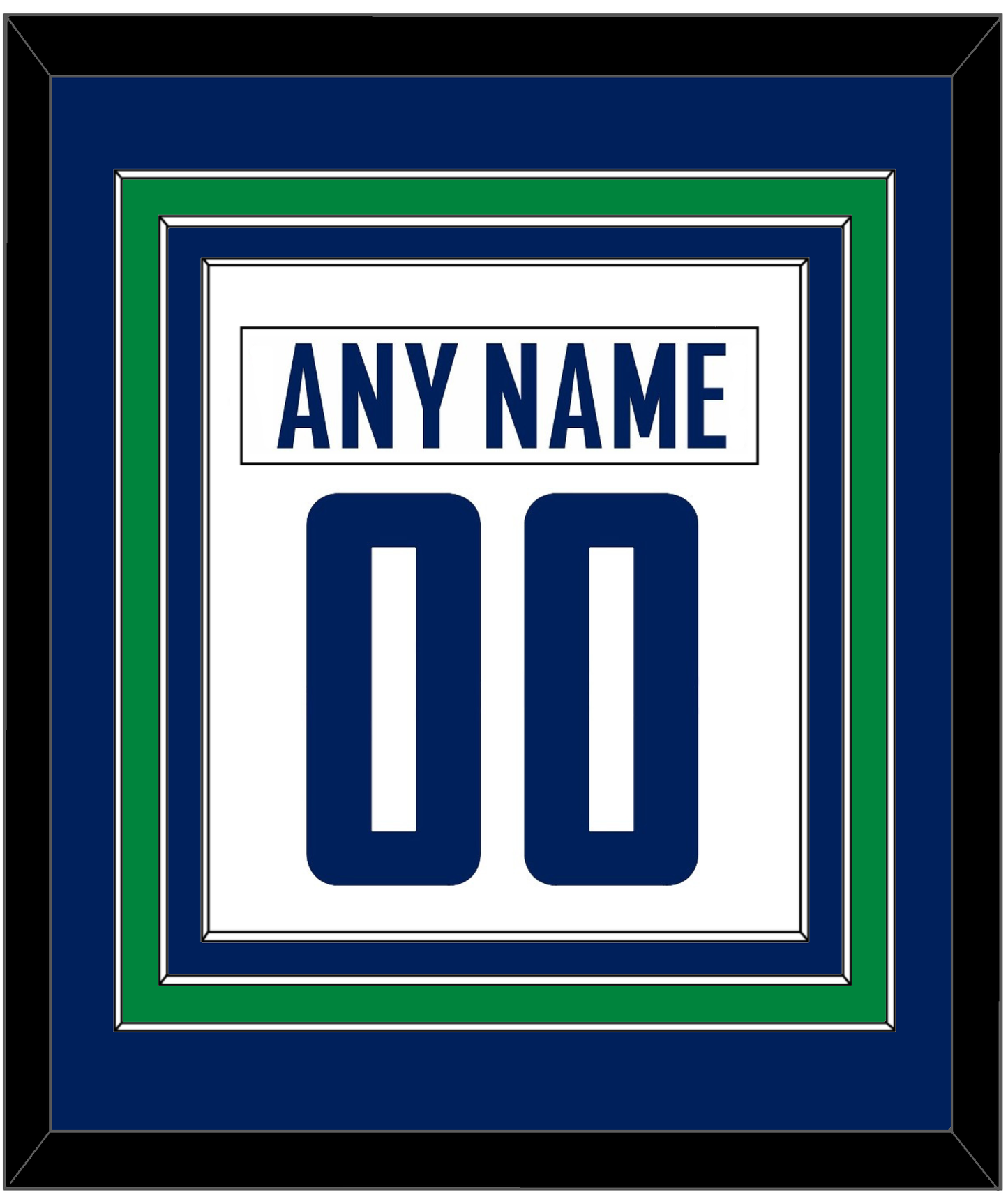 Vancouver Nameplate & Number (Back) Combined - Road White - Premier Tier 2