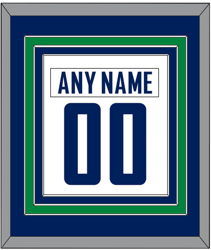 Vancouver Nameplate & Number (Back) Combined - Road White - Premier Tier 2