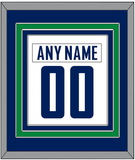 Vancouver Nameplate & Number (Back) Combined - Road White - Triple Mat 2