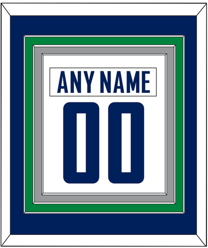 Vancouver Nameplate & Number (Back) Combined - Road White - Premier Tier 3