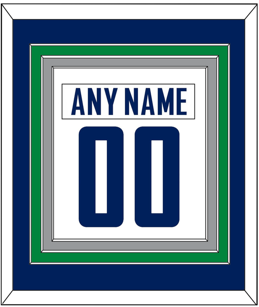 Vancouver Nameplate & Number (Back) Combined - Road White - Premier Tier 3
