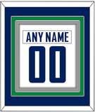 Vancouver Nameplate & Number (Back) Combined - Road White - Triple Mat 3