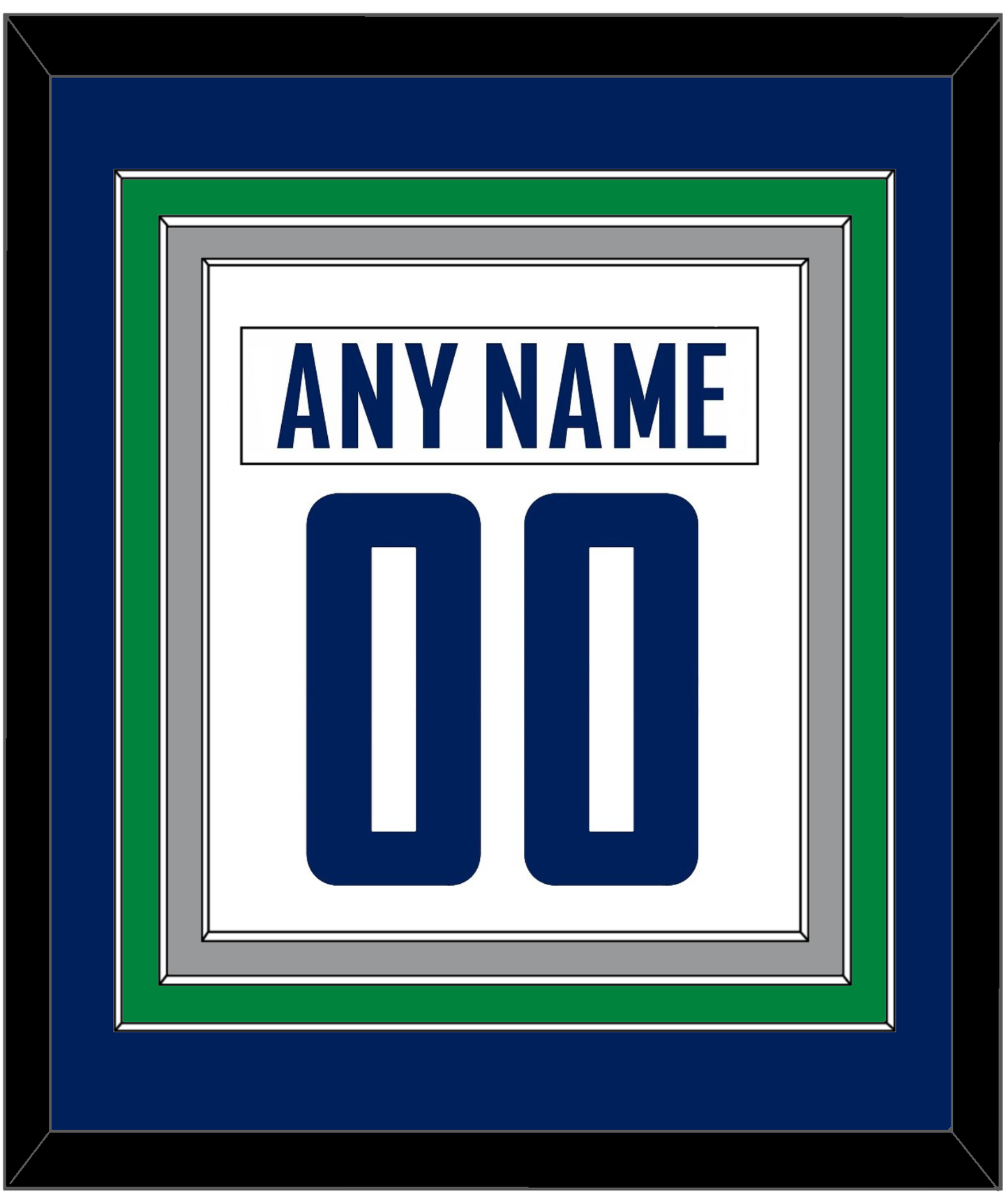 Vancouver Nameplate & Number (Back) Combined - Road White - Premier Tier 3