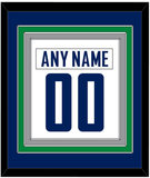 Vancouver Nameplate & Number (Back) Combined - Road White - Triple Mat 3