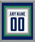 Vancouver Nameplate & Number (Back) Combined - Road White - Triple Mat 3